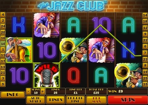 Призовая комбинация в игровом автомате The Jazz Club